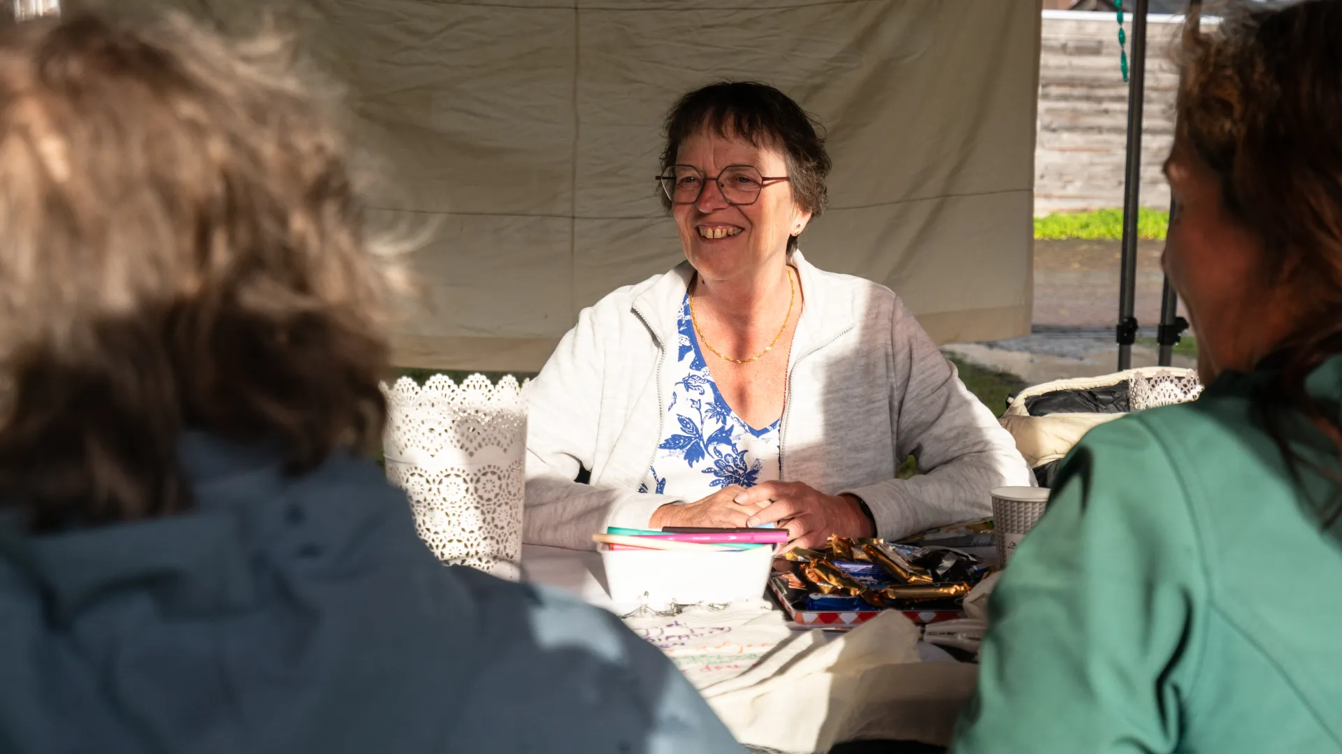 Anja Ellens tijdens haar afscheidsfeest ter ere van haar pensioen